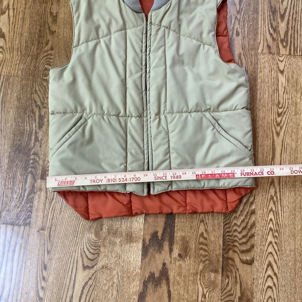 Vintage puffer hunting sportsman hunting vest outdoorsman reversible unisex
